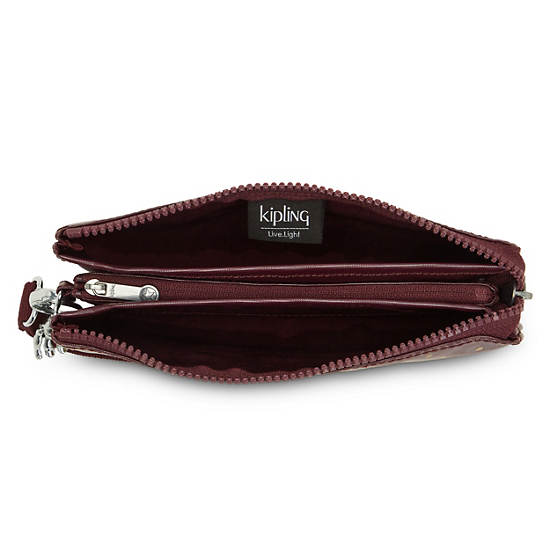 Sacs Kipling Creativity Extra Large Metallic Wristlet Bordeaux |MQDL-29603870