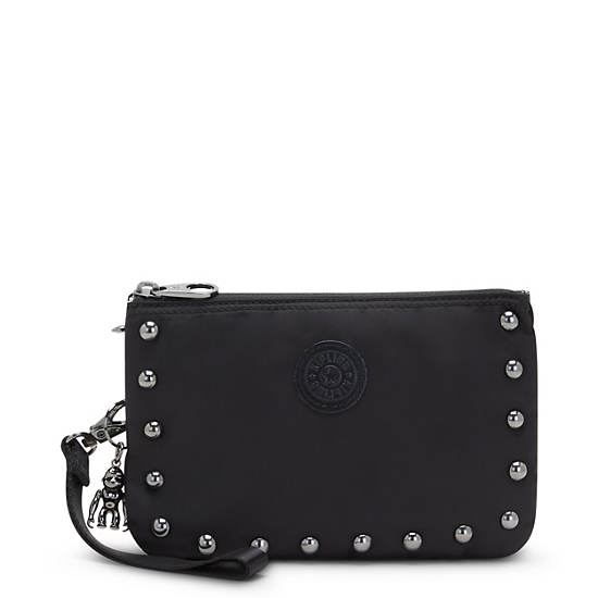 Sacs Kipling Creativity Extra Large Metallic Wristlet Noir |BQYY-79691413