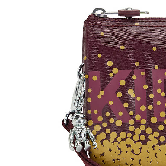 Sacs Kipling Creativity Extra Large Metallic Wristlet Bordeaux |MQDL-29603870