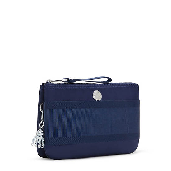 Sacs Kipling Creativity Extra Large Metallic Wristlet Bleu Marine |FXGL-02935713