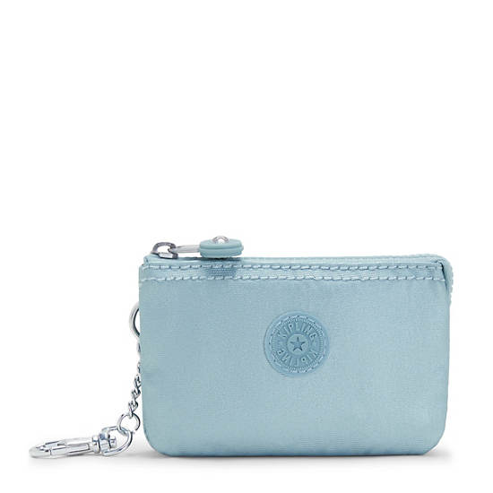 Sacs Kipling Creativity Mini Metallic Pouch Keychain Aqua |KUDS-69427191