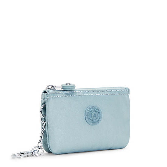 Sacs Kipling Creativity Mini Metallic Pouch Keychain Aqua |KUDS-69427191