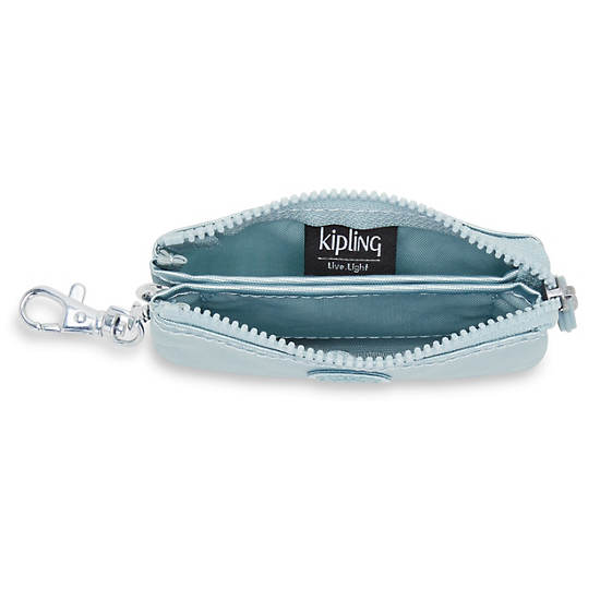 Sacs Kipling Creativity Mini Metallic Pouch Keychain Aqua |KUDS-69427191