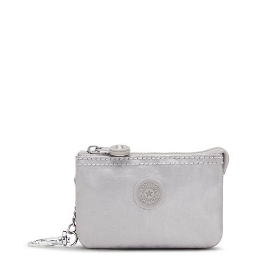 Sacs Kipling Creativity Mini Metallic Pouch Keychain Argent |PSTZ-24161473