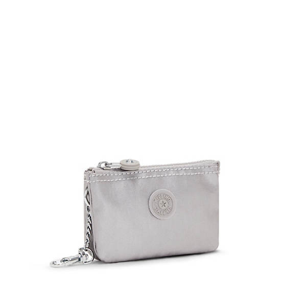 Sacs Kipling Creativity Mini Metallic Pouch Keychain Argent |PSTZ-24161473