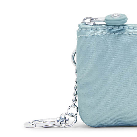 Sacs Kipling Creativity Mini Metallic Pouch Keychain Aqua |KUDS-69427191