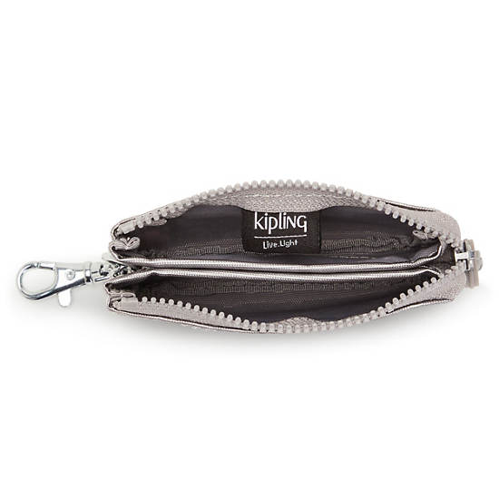 Sacs Kipling Creativity Mini Metallic Pouch Keychain Argent |PSTZ-24161473