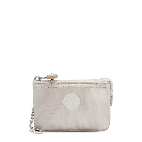 Sacs Kipling Creativity Mini Pouch Metallic Keychain Beige |MVQE-79354590