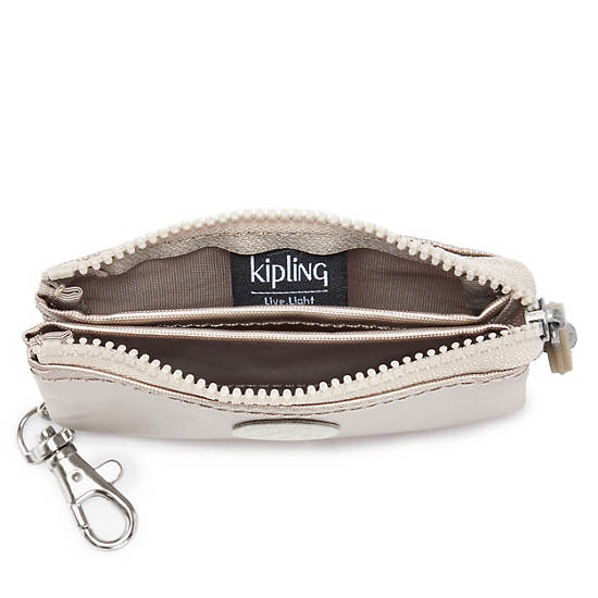 Sacs Kipling Creativity Mini Pouch Metallic Keychain Beige |MVQE-79354590