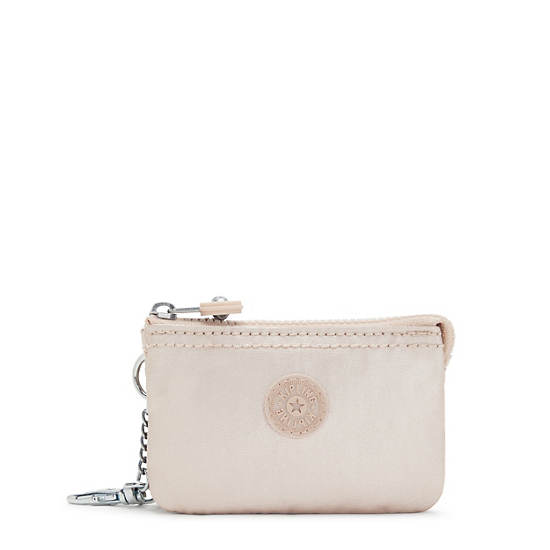 Sacs Kipling Creativity Mini Pouch Metallic Keychain Blanche |XIRL-88931777