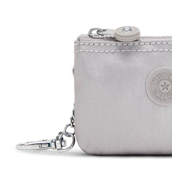 Sacs Kipling Creativity Mini Metallic Pouch Keychain Argent |PSTZ-24161473