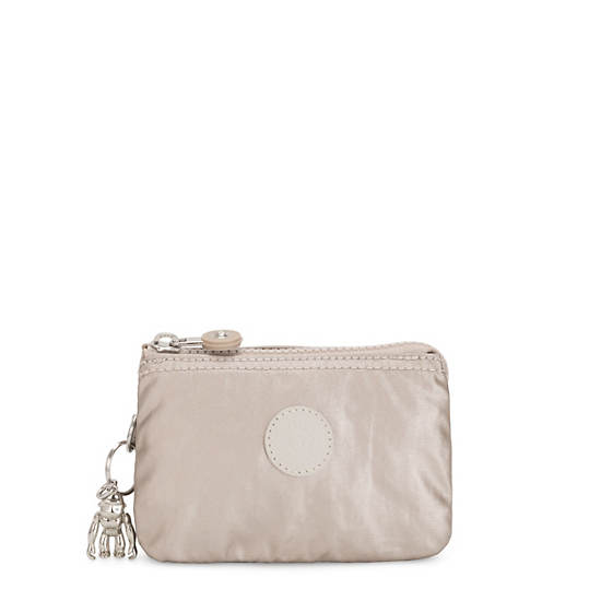 Sacs Kipling Creativity Small Metallic Pouch Beige |WLOO-79138524