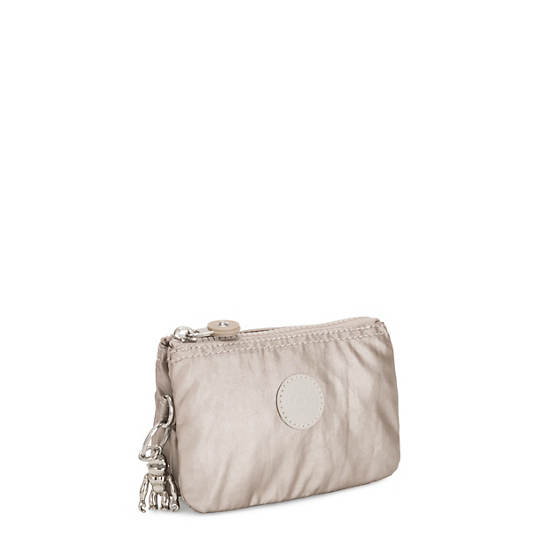 Sacs Kipling Creativity Small Metallic Pouch Beige |WLOO-79138524