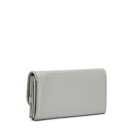 Portefeuilles Kipling Money Land Metallic Snap Wallet Argent |RNAP-88165448