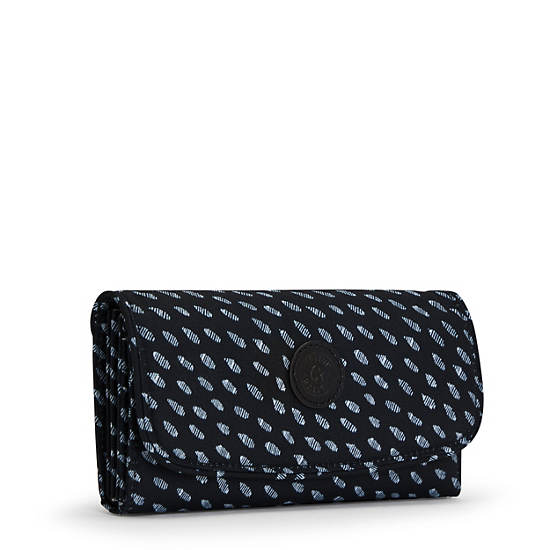 Portefeuilles Kipling Money Land Printed Snap Wallet Bleu Marine |IDUL-90652741