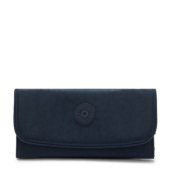 Portefeuilles Kipling Money Land Snap Wallet Bleu |XRMU-59298658