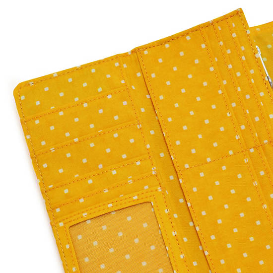 Portefeuilles Kipling Money Land Printed Snap Wallet Jaune |QZVY-05138556