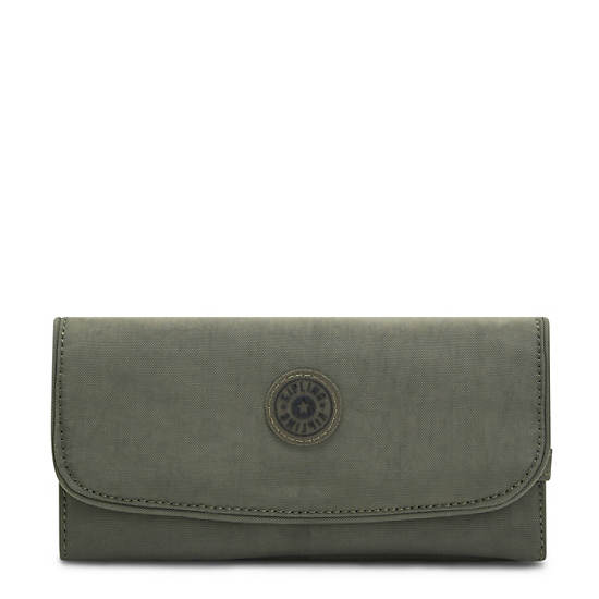 Portefeuilles Kipling Money Land Snap Wallet Vert |PSSQ-86881282