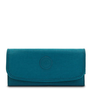 Portefeuilles Kipling Money Land Snap Wallet Turquoise |ZVWO-76881435