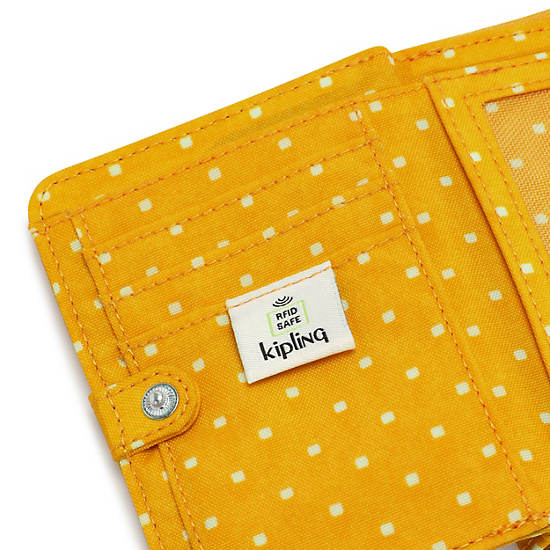 Portefeuilles Kipling Money Love Classiche Printed Small Wallet Jaune |OYNG-96101158