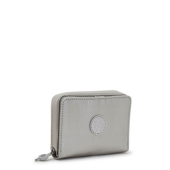 Portefeuilles Kipling Money Love Metallic Small Wallet Argent |QTGW-56255338