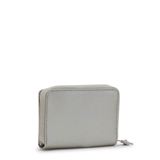 Portefeuilles Kipling Money Love Metallic Small Wallet Argent |QTGW-56255338