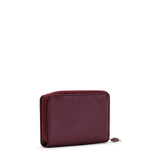 Portefeuilles Kipling Money Love Metallic Small Wallet Bordeaux |DOMJ-82883711